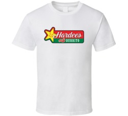 Hardees Red Burrito Mexican Grill Fast Food Restaurant Logo T Shirt
