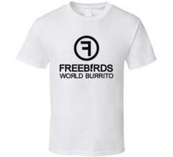 Freebirds World Burrito Mexican Grill Food Restaurant Logo T Shirt