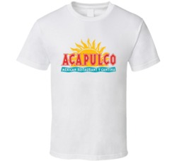 Acapulco Mexican Y Cantina Grill Food Restaurant Logo T Shirt