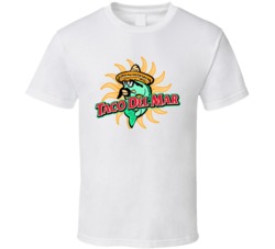 Taco Del Mar Mexican Grill Food Restaurant Logo T Shirt