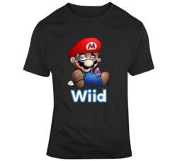 Mario Wiid Mario High Parody T Shirt