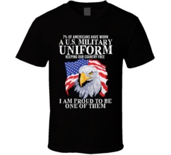 7 Percent Of Americans Military Uniform Veterans Pride T Shirt