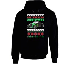 All I Want For Christmas Custom Hot Rod Vintage Car Ugly Sweater Hoodi