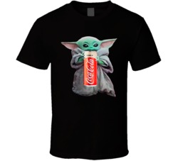 Baby Yoda The Child Mandalorian Coca-cola Vanilla Soda Pop Drink T Shi Baby Yoda The Child Mandalorian Coca-cola Vanilla Soda Pop Drink T Shi