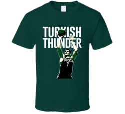 Ersan Ilyasova Turkish Thunder Milwaukee Basketball Player Fan T Shirt