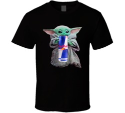 Baby Yoda The Child Mandalorian Red Bull Drink T Shirt