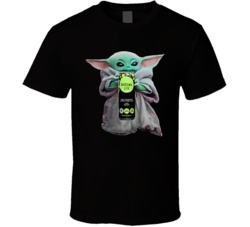 Baby Yoda The Child Mandalorian Social Lite Lime Ginger Drink T Shirt