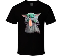 Baby Yoda The Child Mandalorian Blackfly Grapefruit Drink T Shirt