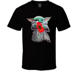 Baby Yoda The Child Mandalorian Sour Puss Drink T Shirt