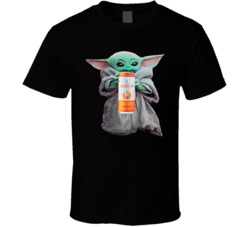 Baby Yoda The Child Mandalorian Georgian Baby Smashed Tea Drink T Shir