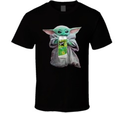 Baby Yoda The Child Mandalorian Blackfly Whisky Sour Drink T Shirt