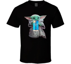 Baby Yoda The Child Mandalorian Palm Bay White Peach Tangerine Drink T