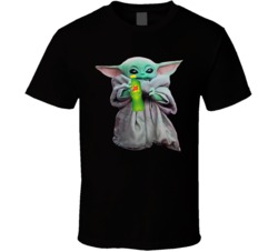 Baby Yoda The Child Mandalorian Sun Drop Soda Pop Drink T Shirt