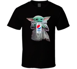 Baby Yoda The Child Mandalorian Diet Pepsi Soda Pop Drink T Shirt