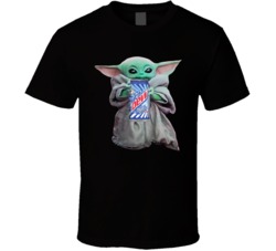 Baby Yoda The Child Mandalorian Mountain Dew White Out Soda Pop Drink 