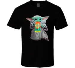 Baby Yoda The Child Mandalorian Cactus Cooler Soda Pop Drink T Shirt