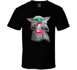 Baby Yoda The Child Mandalorian Crush Strawberry Soda Pop Drink T Shir