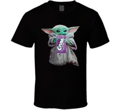 Baby Yoda The Child Mandalorian Crush Grape Soda Pop Drink T Shirt