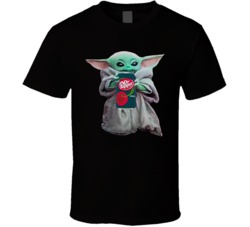 Baby Yoda The Child Mandalorian Dr Pepper Cherry Soda Pop Drink T Shir