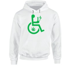 Wheelchair Pot Smoking Bong Marijuana Sign Hoodie Wheelchair Pot Smoking Bong Marijuana Sign Hoodie