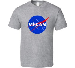 Vegan Nasa Logo Parody Mashup Funny Healthy Eating T Shirt