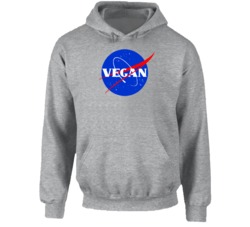 Vegan Nasa Logo Parody Mashup Funny Healthy Eating Hoodie
