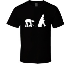 Darth Vader Walking An At-at On A Leash Funny T Shirt Darth Vader Walking An At-at On A Leash Funny T Shirt