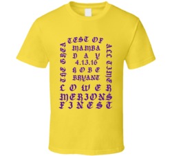 Kobe Bryant Greatest Of All Time T Shirt