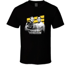 Khabib Vs Ferguson Mma Fight Card Poster Fan T Shirt Khabib Vs Ferguson Mma Fight Card Poster Fan T Shirt