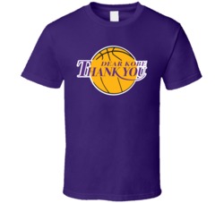 Dear Kobe Thank You Los Angeles Basketball T Shirt