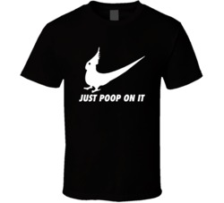 Just Poop On It Funny Bird Shaped Nike Swoosh Parody T Shirt Just Poop On It Funny Bird Shaped Nike Swoosh Parody T Shirt