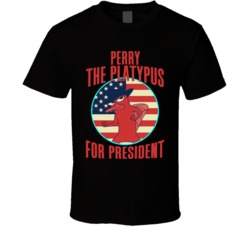 Perry The Platypus Phineas And Ferb For President Spy Tv Fan T Shirt