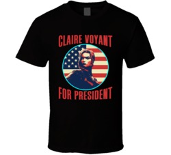 Claire Voyant Black Widow Marvel For President Spy Comic Book Fan T Sh