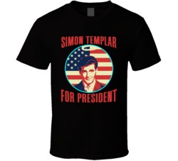 Simon Templar The Saint For President Spy Movie Fan T Shirt