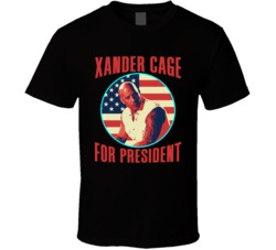 Xander Cage Triple X For President Spy Movie Fan T Shirt