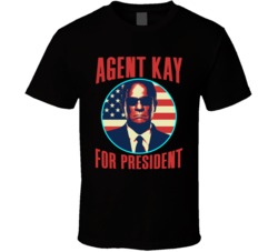 Agent Kay Men In Black For President Spy Movie Fan T Shirt