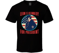 Leon S Kennedy Resident Evil For President Spy Video Game Fan T Shirt Leon S Kennedy Resident Evil For President Spy Video Game Fan T Shirt