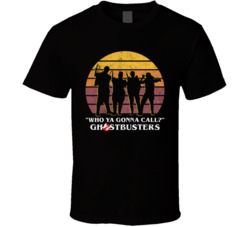 Who Ya Gonna Call Ghostbusters Silhouette 80s Movie Fan Worn Look T Sh Who Ya Gonna Call Ghostbusters Silhouette 80s Movie Fan Worn Look T Sh