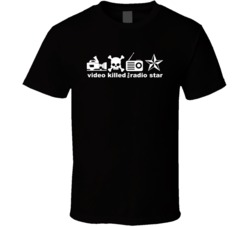 Video Killed The Radio Star The Buggles Pictogram Music Fan T Shirt