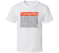 Trainspotting Choose Life Movie Promo Film Fan T Shirt