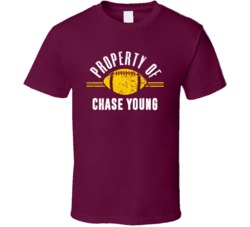 Property Of Chase Young Washington Football T Shirt Property Of Chase Young Washington Football T Shirt