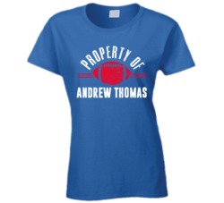 Andrew Thomas Property Of New York Football Ladies T Shirt Andrew Thomas Property Of New York Football Ladies T Shirt
