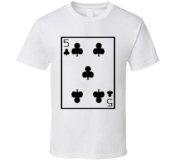 Five Of Clubs Playing Card Funny Halloween Costume T Shirt Five Of Clubs Playing Card Funny Halloween Costume T Shirt