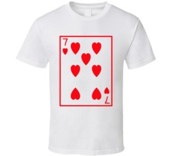 Seven Of Hearts Playing Card Funny Halloween Costume T Shirt Seven Of Hearts Playing Card Funny Halloween Costume T Shirt