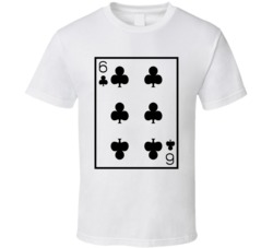 Six Of Clubs Playing Card Funny Halloween Costume T Shirt Six Of Clubs Playing Card Funny Halloween Costume T Shirt