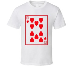 Ten Of Hearts Playing Card Funny Halloween Costume T Shirt Ten Of Hearts Playing Card Funny Halloween Costume T Shirt