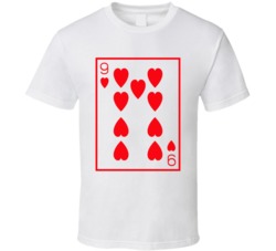 Nine Of Hearts Playing Card Funny Halloween Costume T Shirt Nine Of Hearts Playing Card Funny Halloween Costume T Shirt