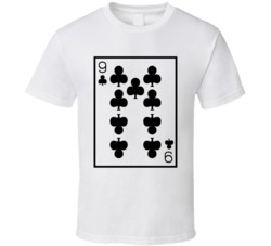 Nine Of Clubs Playing Card Funny Halloween Costume T Shirt Nine Of Clubs Playing Card Funny Halloween Costume T Shirt