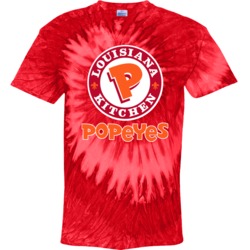 Popeyes American Favorite Fast Food Tie Dye Popeyes American Favorite Fast Food Tie Dye