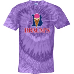 Braums Ice Cream Snack Food Logo Tie Dye Braums Ice Cream Snack Food Logo Tie Dye